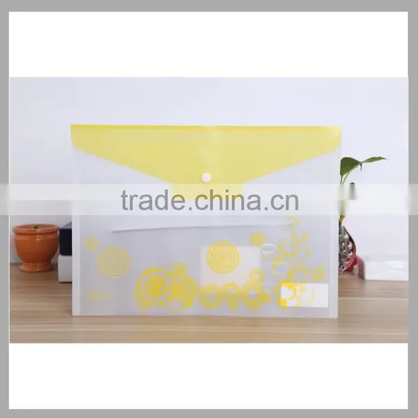 Office Stationery A4 Clear Plastic Bag PP Clear File Folder Envelop Shape Document File Bag With Snap Closure photo-6