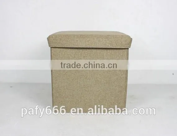 Fabric Foldable Storage Ottoman Storage Case photo-2