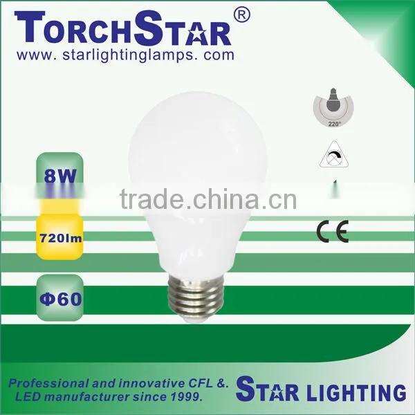 A60 Pear Shape Aluminum+plastic LED Lamp photo-2