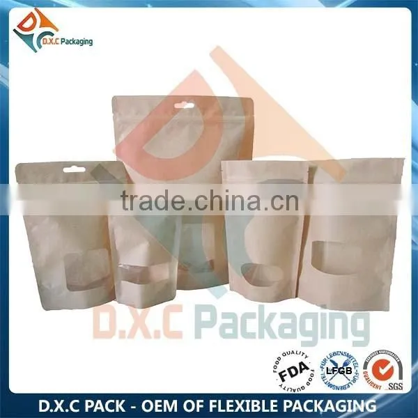 Custom Design Rice Paper Stand Up Pouch With Window photo-4