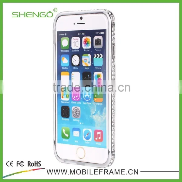 Diamond Mobile Phone Case For IPhone,Bulk Diamond Metal Bumper Phone Case photo-6