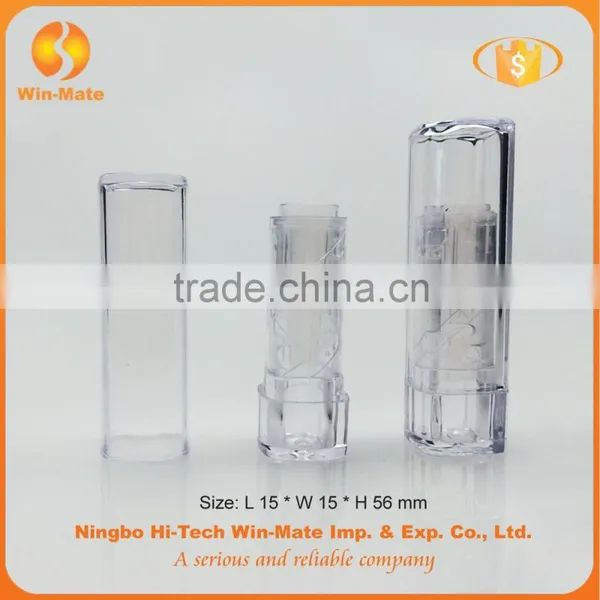 Hot Sale ! 5.4g Square Cap Plastic Transparent Lipstick Tube Packaging photo-4