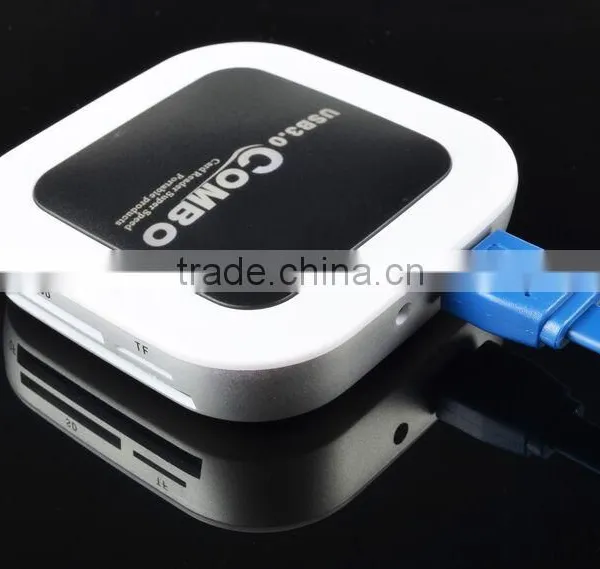 Promotional Gift USB 3.0 HUB With Card Reader Combo With LED Logo photo-3