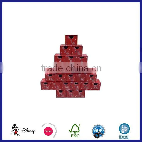 New Arrival 2016 Red Color Christmas Calendar for Candy photo-2