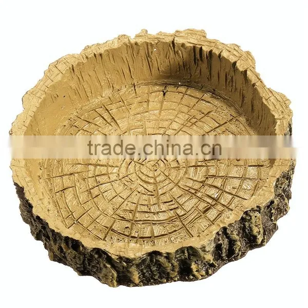 Best Promotion Brown Color 10.5*2.5cm Reptile Tortoise Water Dish Food Bowl Toy For Amphibians Gecko Snakes Lizard photo-3