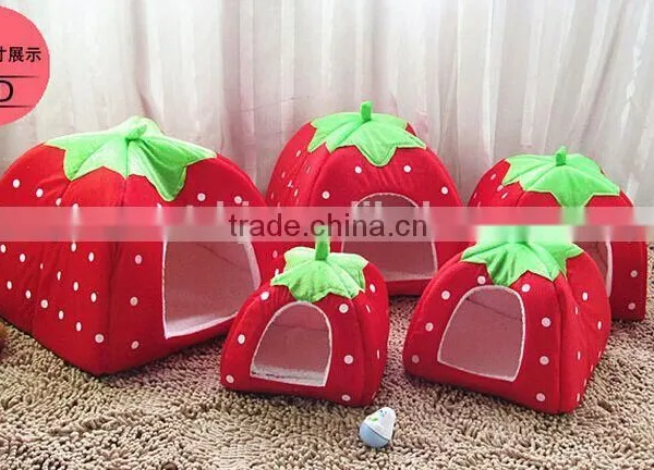 Cute Strawberry Dog House Dog Bed House photo-5