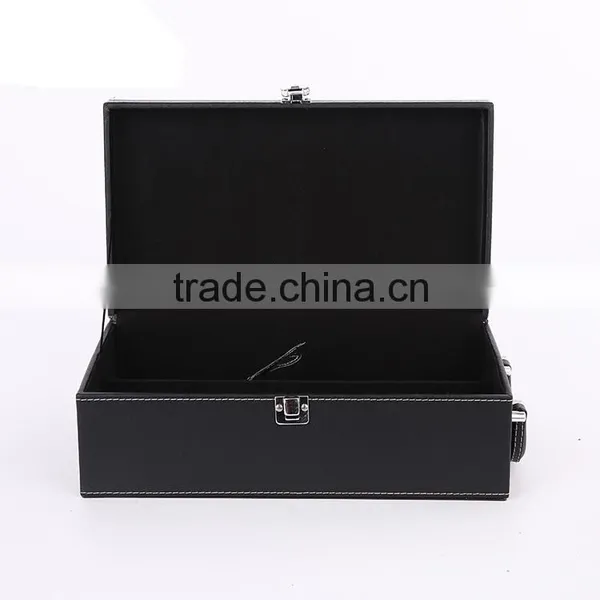 Luxury PU Leather Wine Gift Box Set With Foam Insert photo-6