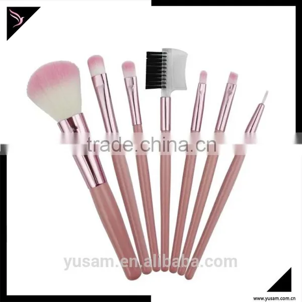 Pink Color 7 Pcs Personalized High Quality Makeup Brush Kit photo-3
