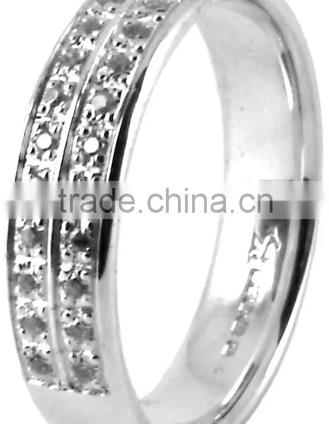 18ct White Gold Diamond Enhanced Etenity Bands