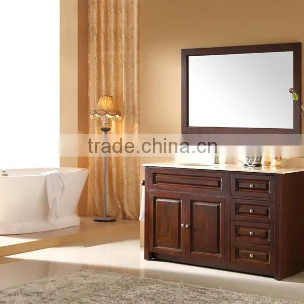 Solid Wood Bathroom Vanity European Style Cabinet for Sale 3007L photo-6