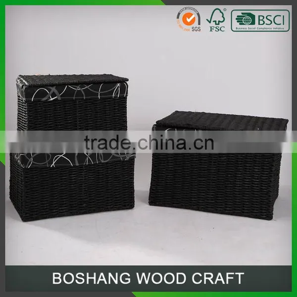 China Factory Black Woven Storage Basket photo-6