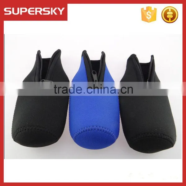 C1574 Custom Neoprene Beer Bottle Cover Bottle Holder With Zipper photo-2