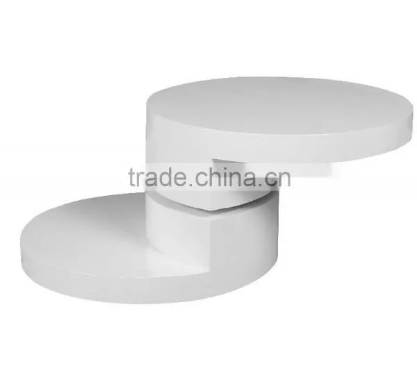 Home Designs Wooden Rotating Coffee Table Round photo-3