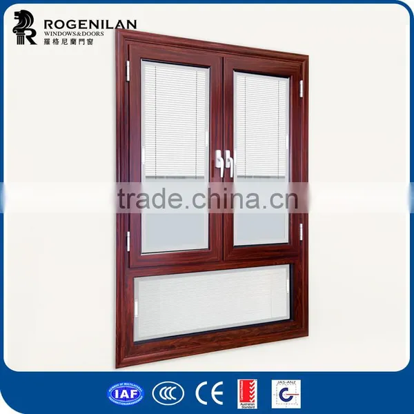 ROGENILAN 568 Series Double Glass Aluminium Window With Built in Blinds Prices photo-2