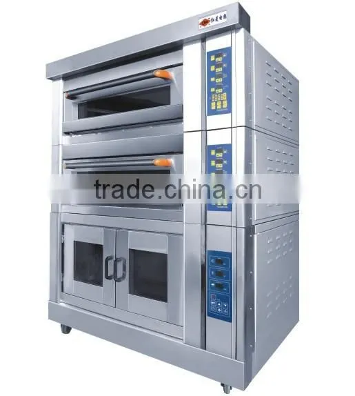 2-Deck 4-Tray Electric Oven, Pizza Oven, With 8tray Proofer(CE)