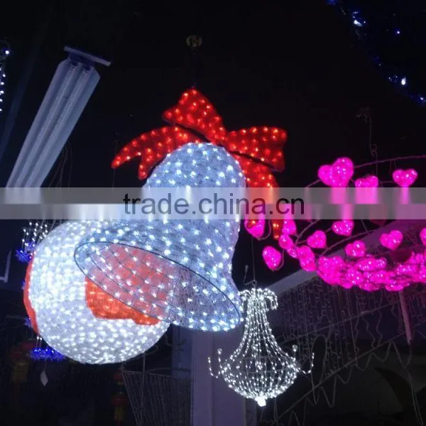 Festive Lights Led 3D Motif Light Red Bell Christmas Light Motif photo-6