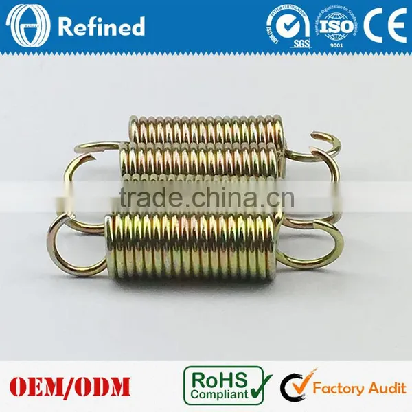 Custom Gold Color Tension Spring With Double Hook, Tension Spring Manufacturer photo-4