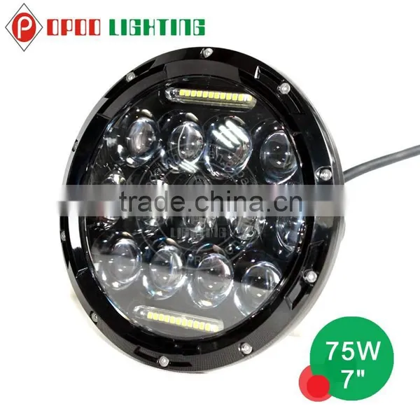 Jeep Headlight, High Low Beam 7 Inch 75w Led Jeep Headlight photo-2
