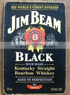 2016 Vintage Tin Sign Printing Decorative Custom Made Vintage Tin Beer Signs for Night Club KTV Dress