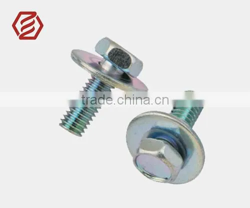 GB9074.14 Zine Plated Hex Head Sems Screw With Washer