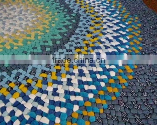 High Quality 100% Cotton Round Braided Rug With Water Proof photo-3
