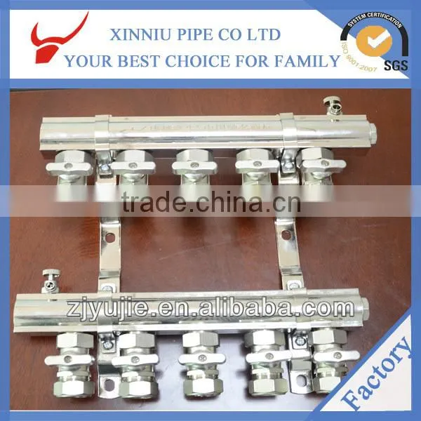 Made in china Floor heating systeam high quality products brass manifold