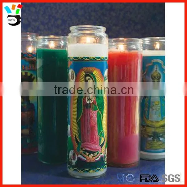 Activities Use Church Feature Personalized Design Tableware Glass Religious Candle