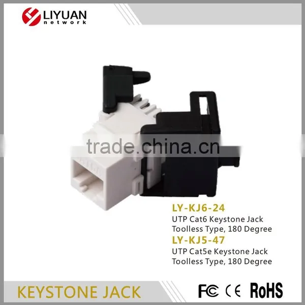 LY-KJ6-24 FTP Keystone Jack Toolless,keystone Jack Adapter,keystone Jack Cat6