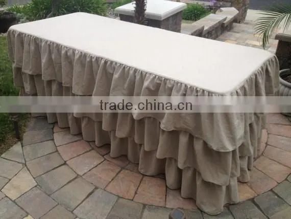 Cheap Price Polyester Table Skirt For Wedding photo-2