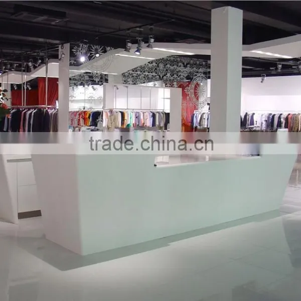 Good Quality Solid Surface Reception Desk,L Shape Reception Desk,white Reception Desk,solid Surface Countertop photo-2