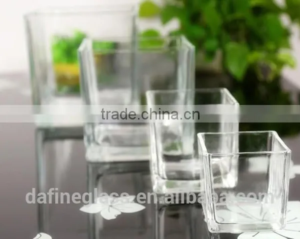 Square Hydroponic Succulent Plants Flowerpot Glass Vase photo-3