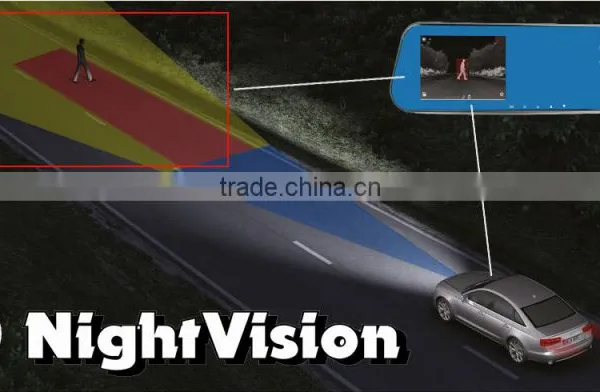 Dual Camera Loop Recording Rear Camear GPS Tracking Plotter Motion Detect G-sensor Car DVR photo-6