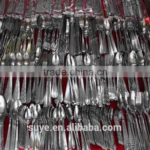 Best Quality Porcelain Handle Stainless Steel Knives Fork and Spoon Flatware Cheap photo-4