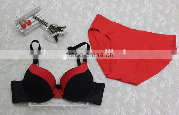 Ladies sexy bra panty set Net bra sets