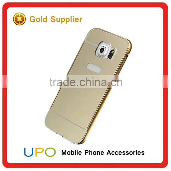 [UPO]Metal Aluminum Bumper Ultra-thin Mirror Back Mobile Phone Cover Case for Samsung Galaxy s6 s7 Edge Plus Mirror Case photo-5