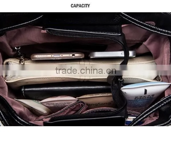 Wholesale Fashion Custom Women High School Leather Backpack photo-4