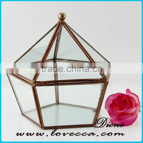 2016 Fashion Design Pyramid Geometric Glass Terrarium / Hand Made Planter / Air Plant Glass Vase photo-4
