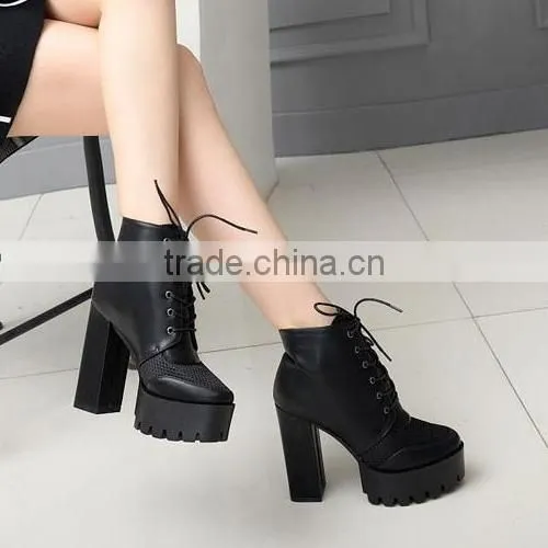 PU Women Shoes Newest Designs Higg Quality Shoes 2017 PF4420 photo-6