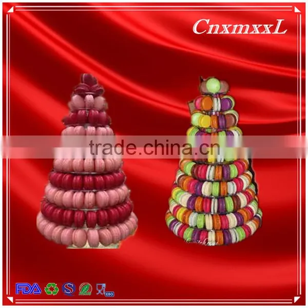 Clear and Black Macaron Box Cookies Boxes 1-10 Layers 237 Macarons Diplay Tower Plastic Stand Packaging photo-6
