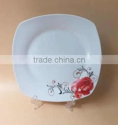 11'' Square Porcelain Custom Dinner Plates for Wedding Ceramic Dinner Plates and Dishes Cheap Bulk Stock