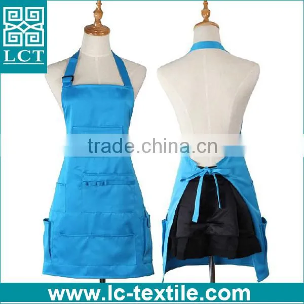 China Factory Wholesale Hot Customized Hair Salon Aprons Wth Tool Pockets photo-5
