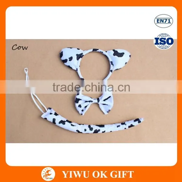 Black Color Cat Ears Headband With Bow Tie And Tail For Party Decoration Favor Bow Tie Set photo-2