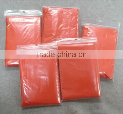 YunShang Disposable PE Rain Poncho White Color