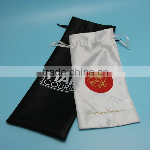 China Luxury Colorful Satin Hair Packaging Bags Wholesale