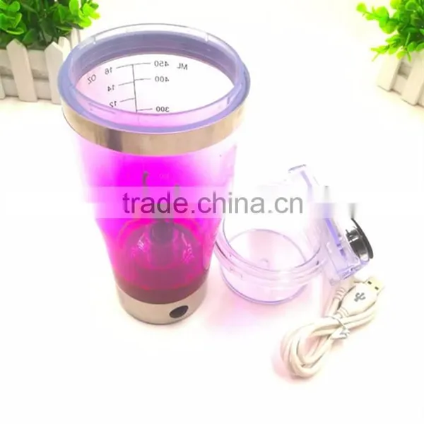 Personalized Colorful Vortex Mixer Protein Shaker Bottle Li-ion USB Rechargeable Battery Electric Protein Joyshaker Shaker Cup