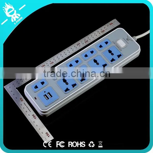 Usb Power Outlet European Cable 2 3 Pin Electric Plug Socket With Switch photo-5