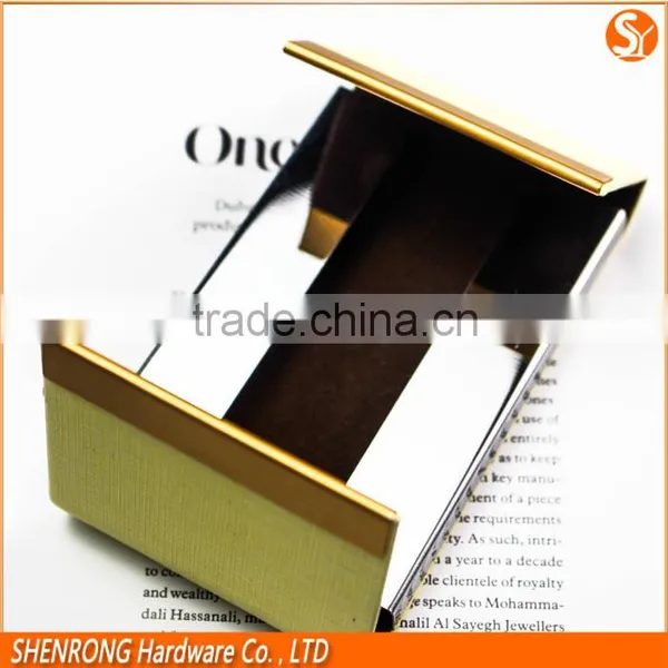 Foldable Two Sides PU Leather Business Name Card Holder 4" Vertical for Credit Card and Name Card photo-3