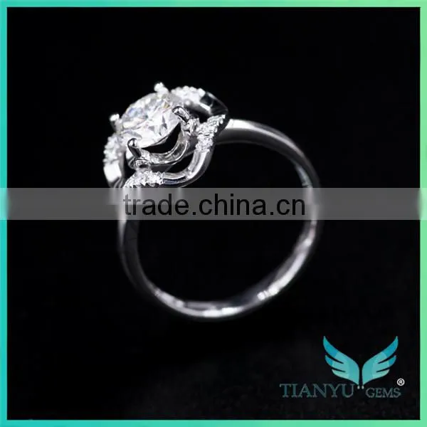 Moissanite Online Store Platinum Moissanite 2carat Eternity Wedding Ring photo-4