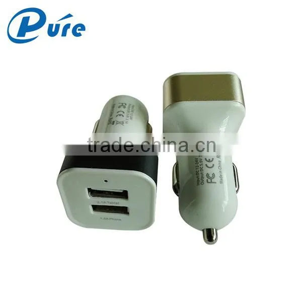 Factory Supplier Customized Portable 2 Usb 5v 2.1 Micro Car Charger Smart Phone Car Charger Car Usb Charger photo-5