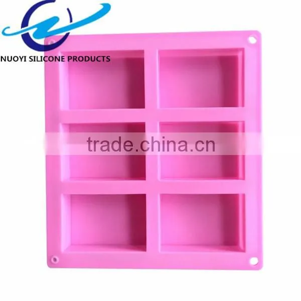 6 Cavities Rectangle Silicone Soap Molds